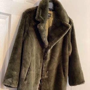 Something Navy Teddy Faux Fur Coat
